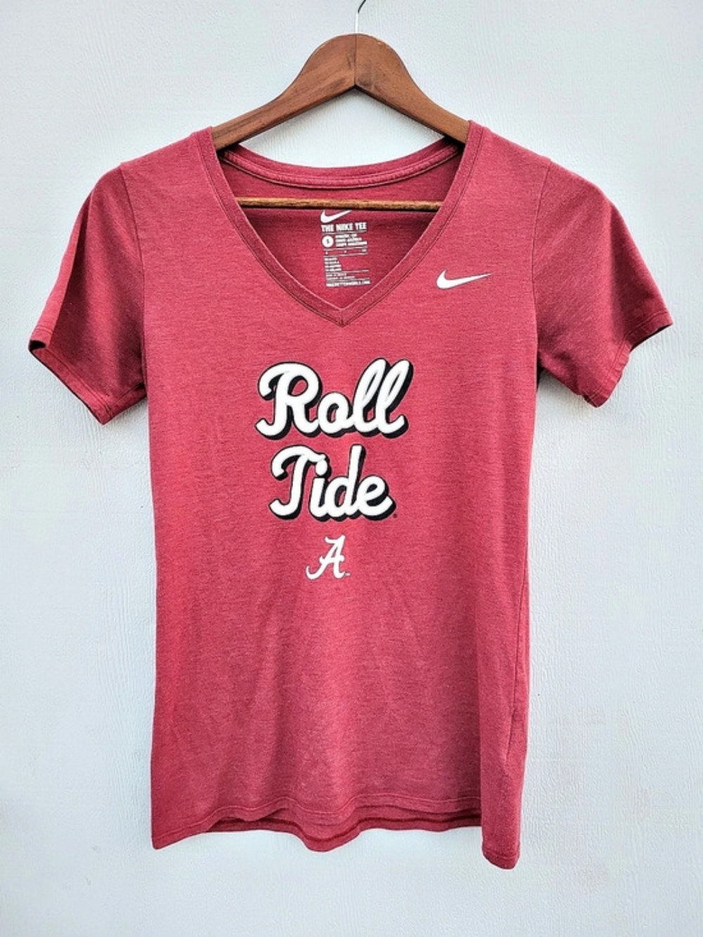 Nike Roll Tide V-Neck Tee Red Small